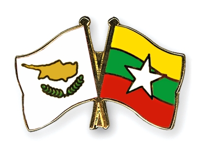 Fahnen Pins Zypern Myanmar