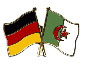 Crossed Flag Pins: Germany-Algeria