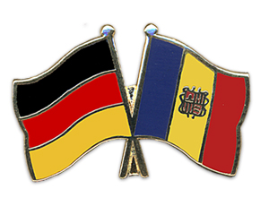 Crossed Flag Pins: Germany-Andorra