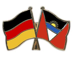 Crossed Flag Pins: Germany-Antigua and Barbuda