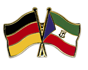 Crossed Flag Pins: Germany-Equatorial Guinea