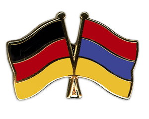 Crossed Flag Pins: Germany-Armenia
