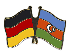 Crossed Flag Pins: Germany-Azerbaijan