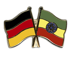 Crossed Flag Pins: Germany-Ethiopia