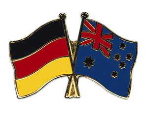 Crossed Flag Pins: Germany-Australia
