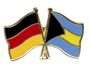 Crossed Flag Pins: Germany-Bahamas