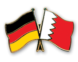 Crossed Flag Pins: Germany-Bahrain