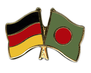 Crossed Flag Pins: Germany-Bangladesh