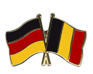 Crossed Flag Pins: Germany-Belgium