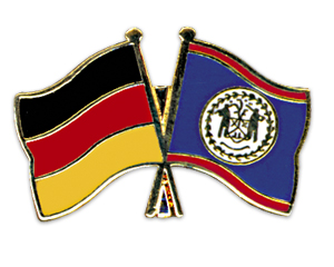 Crossed Flag Pins: Germany-Belize