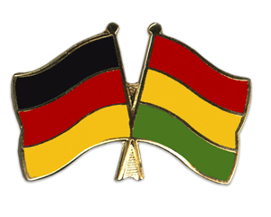 Crossed Flag Pins: Germany-Bolivia