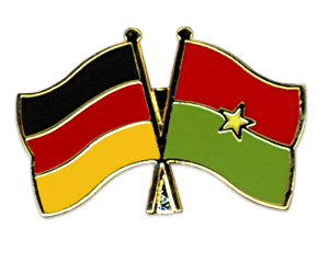 Crossed Flag Pins: Germany-Burkina Faso