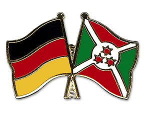 Crossed Flag Pins: Germany-Burundi