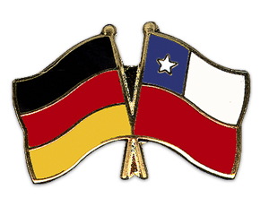 Crossed Flag Pins: Germany-Chile