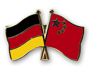 Crossed Flag Pins: Germany-China