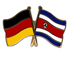 Crossed Flag Pins: Germany-Costa Rica