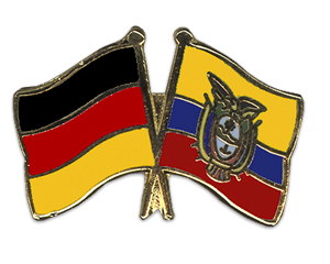 Crossed Flag Pins: Germany-Ecuador