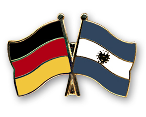 Crossed Flag Pins: Germany-El Salvador