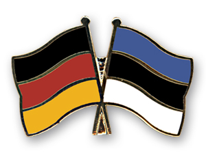 Crossed Flag Pins: Germany-Estonia