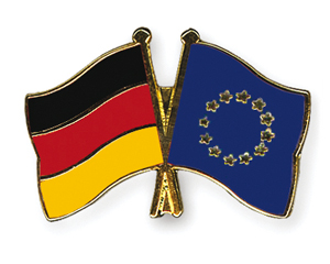 Crossed Flag Pins: Germany-Europe