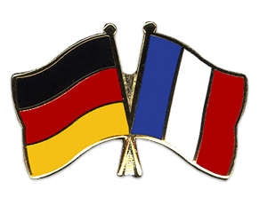 Crossed Flag Pins: Germany-France