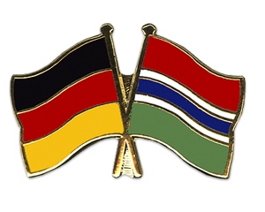 Crossed Flag Pins: Germany-Gambia