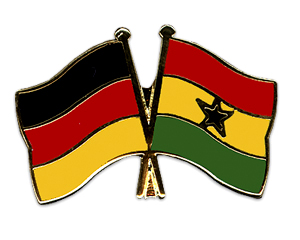 Crossed Flag Pins: Germany-Ghana