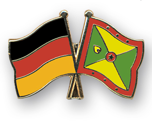 Crossed Flag Pins: Germany-Grenada