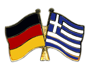 Crossed Flag Pins: Germany-Greece