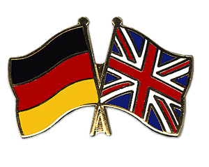 Crossed Flag Pins: Germany-Great Britain