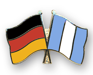 Crossed Flag Pins: Germany-Guatemala