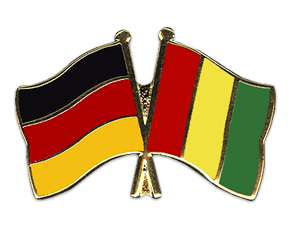 Crossed Flag Pins: Germany-Guinea