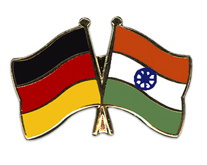 Crossed Flag Pins: Germany-India