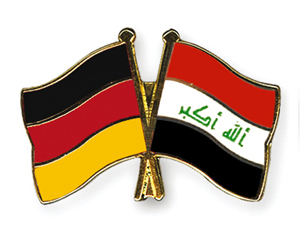 Crossed Flag Pins: Germany-Iraq