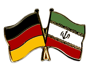 Crossed Flag Pins: Germany-Iran