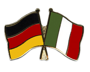 Crossed Flag Pins: Germany-Italy