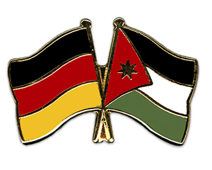 Crossed Flag Pins: Germany-Jordan