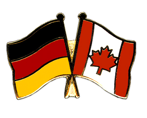 Crossed Flag Pins: Germany-Canada