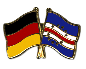 Crossed Flag Pins: Germany-Cape Verde