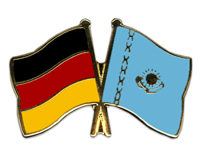 Crossed Flag Pins: Germany-Kazakhstan