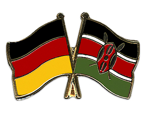 Crossed Flag Pins: Germany-Kenya
