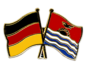 Crossed Flag Pins: Germany-Kiribati