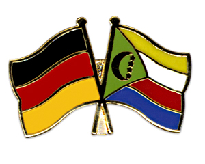 Crossed Flag Pins: Germany-Comoros