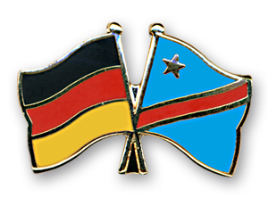 Crossed Flag Pins: Germany-Congo, Democratic Republic