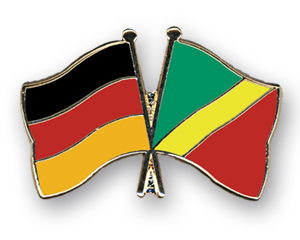 Crossed Flag Pins: Germany-Congo, Republic