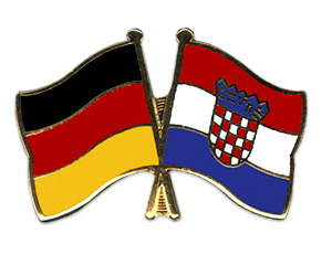 Crossed Flag Pins: Germany-Croatia