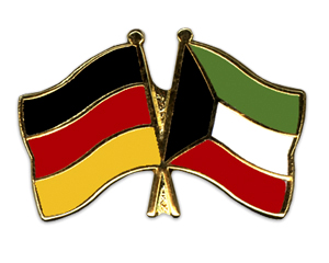 Crossed Flag Pins: Germany-Kuwait