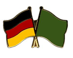 Crossed Flag Pins: Germany-Libya (1977-2011)