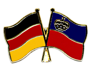 Crossed Flag Pins: Germany-Liechtenstein