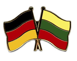 Crossed Flag Pins: Germany-Lithuania